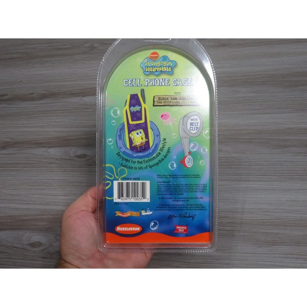 Vintage 2003 Spongebob Phone Case Nokia 5100 5165 Series NIB NEW Y2K Cartoon